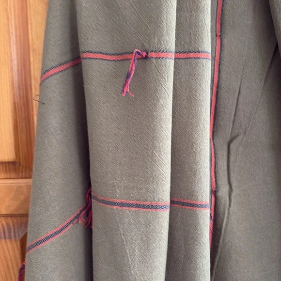 Madewell Olive, orange , navy wrap, scarf NWT - Picture 2 of 8